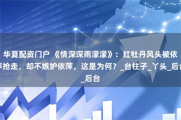 华夏配资门户 《情深深雨濛濛》：红牡丹风头被依萍抢走，却不嫉妒依萍，这是为何？_台柱子_丫头_后台